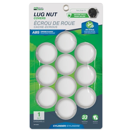 Hd Driven Nut Cover Plastic Cylinder Tall Push On 33mm, PK 10 076-00611